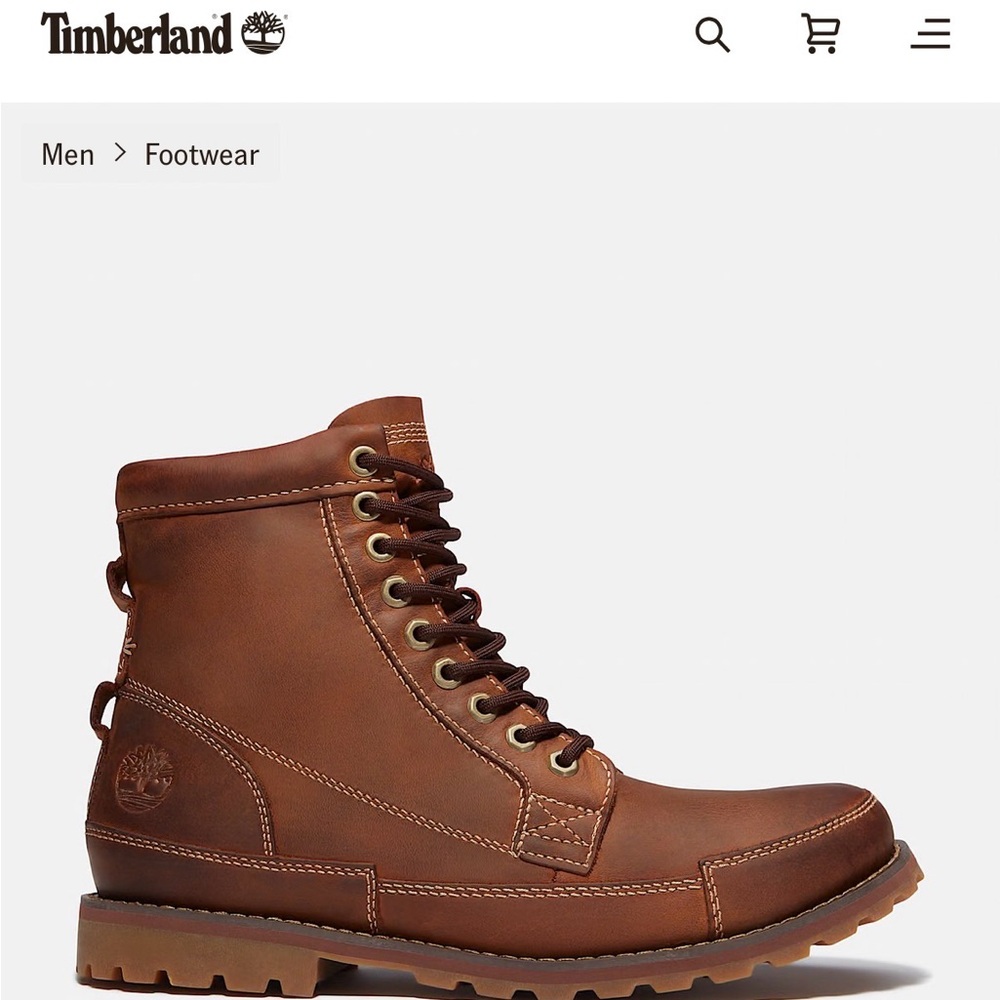 Timberland Men’s Tan Leather Lace-Up Work Boot